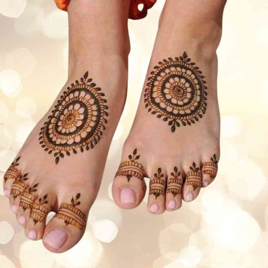 Baby Kids Leg Mehndi Design