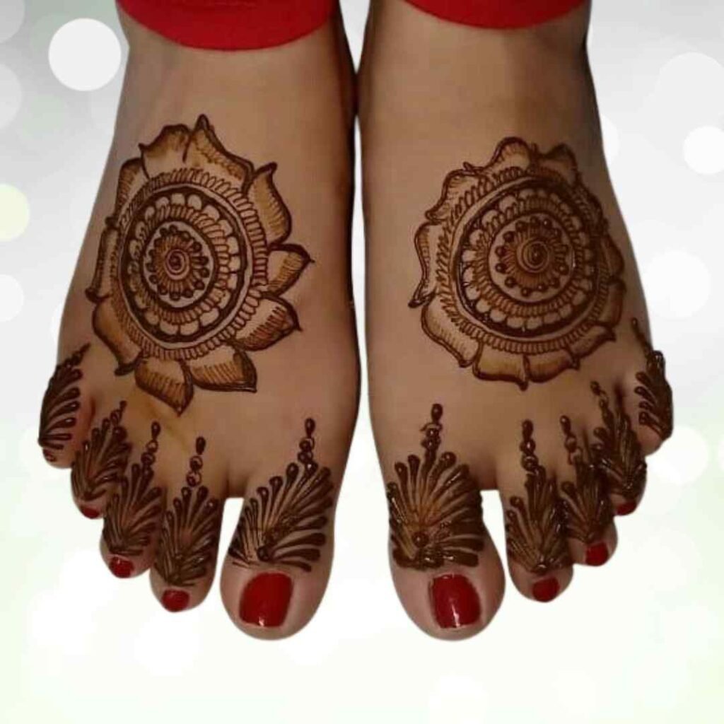 Baby Kids Leg Mehndi Design