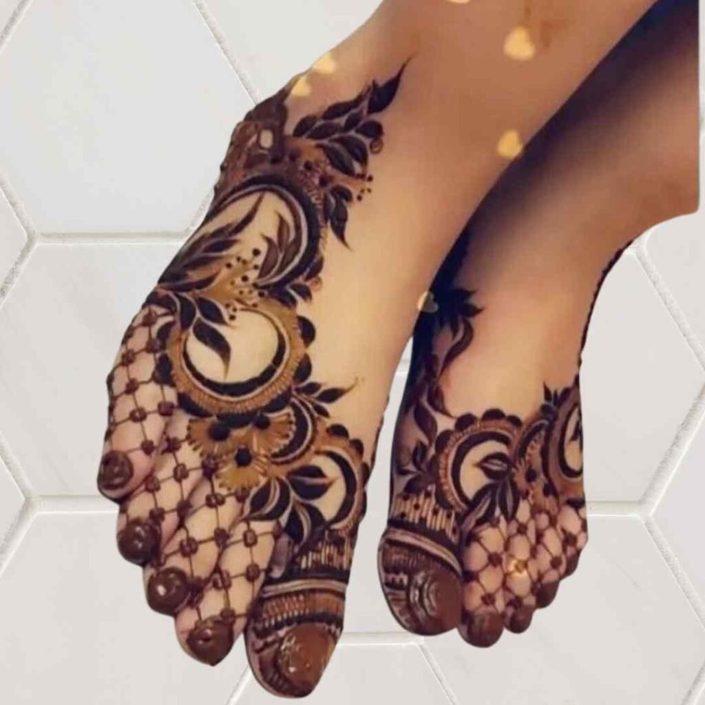 Baby Kids Leg Mehndi Design