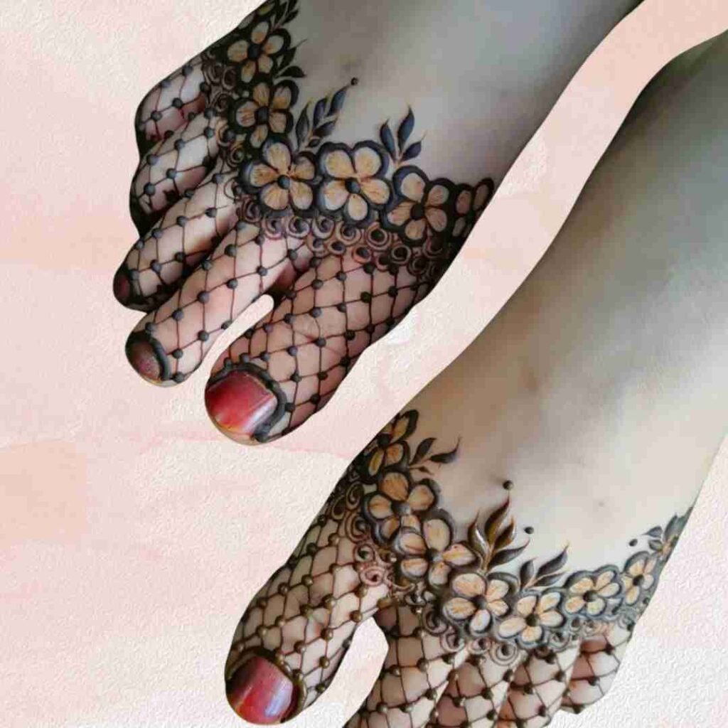 Easy Kids Leg Mehndi Design