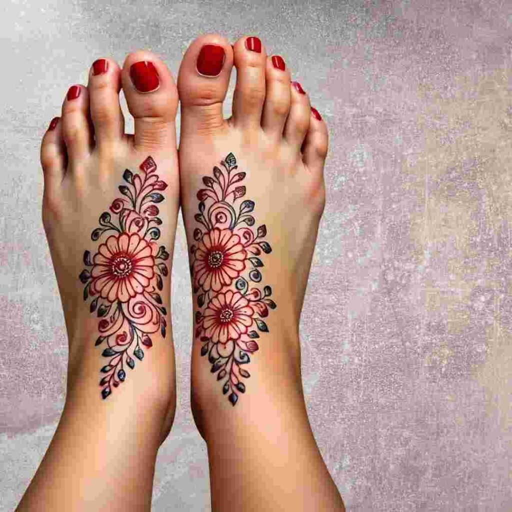 Kids Leg Mehndi Design