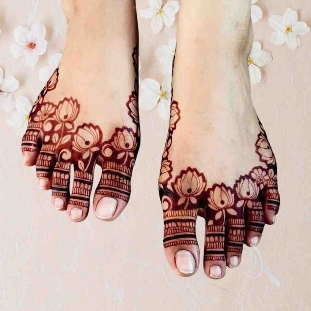 Easy Kids Leg Mehndi Design