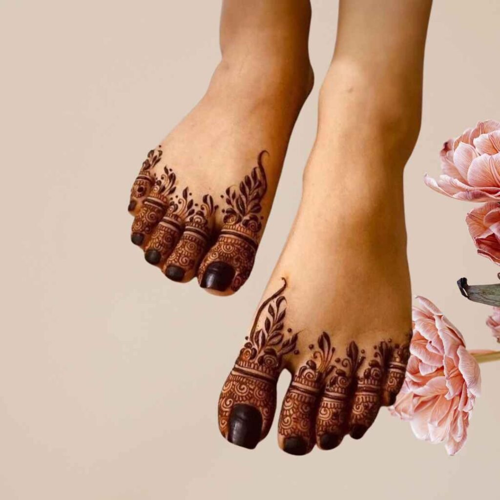 Easy Kids Leg Mehndi Design