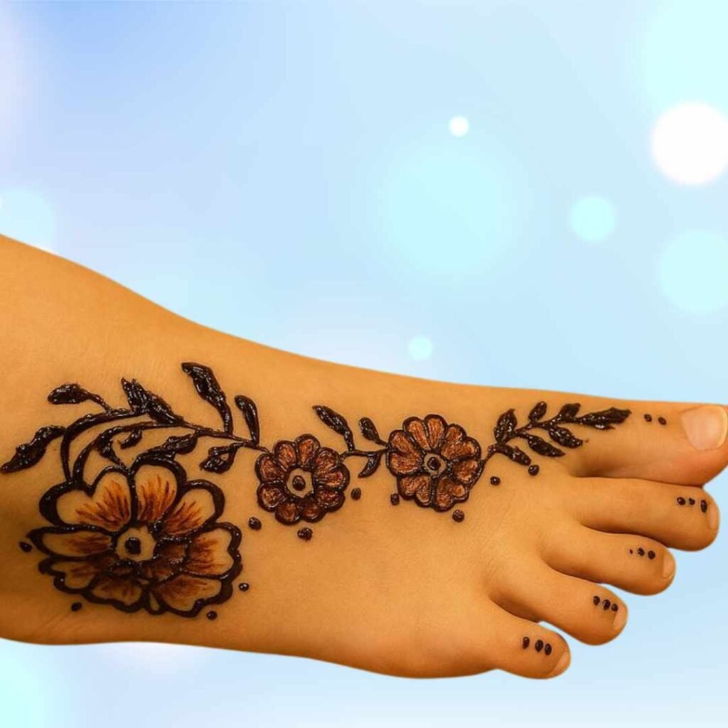 Kids Leg Mehndi Design
