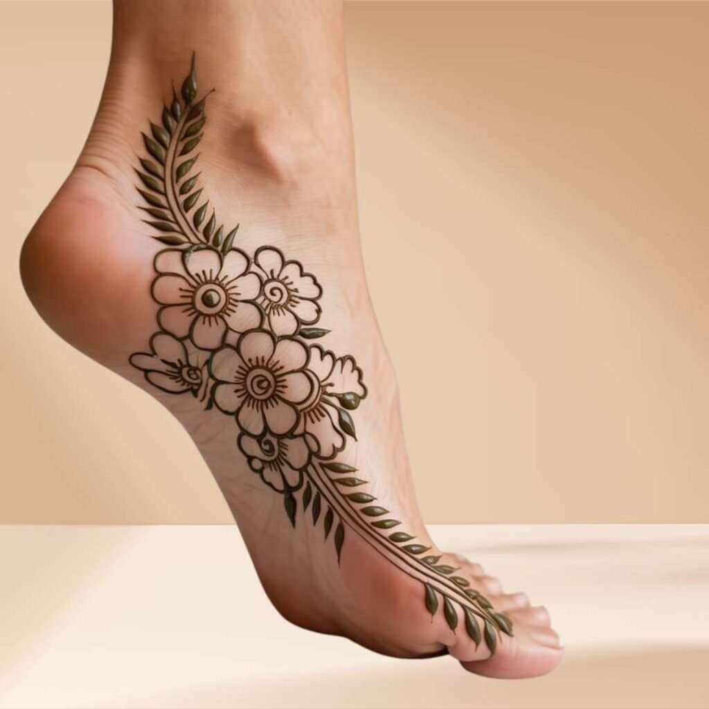 Kids Leg Mehndi Design
