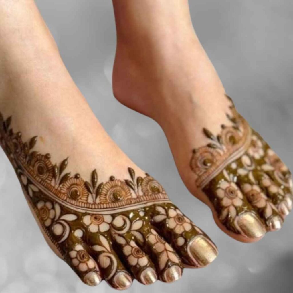 Kids Leg Mehndi Design