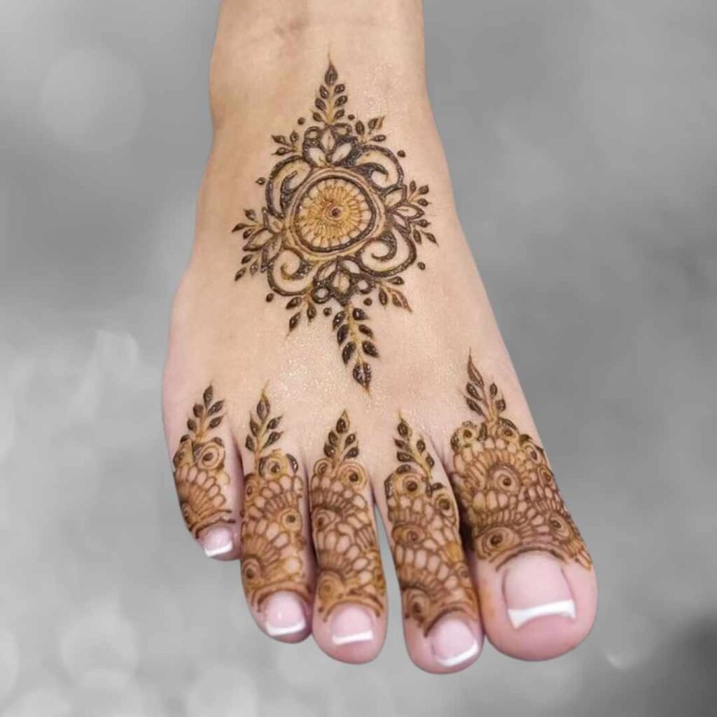 Kids Leg Mehndi Design