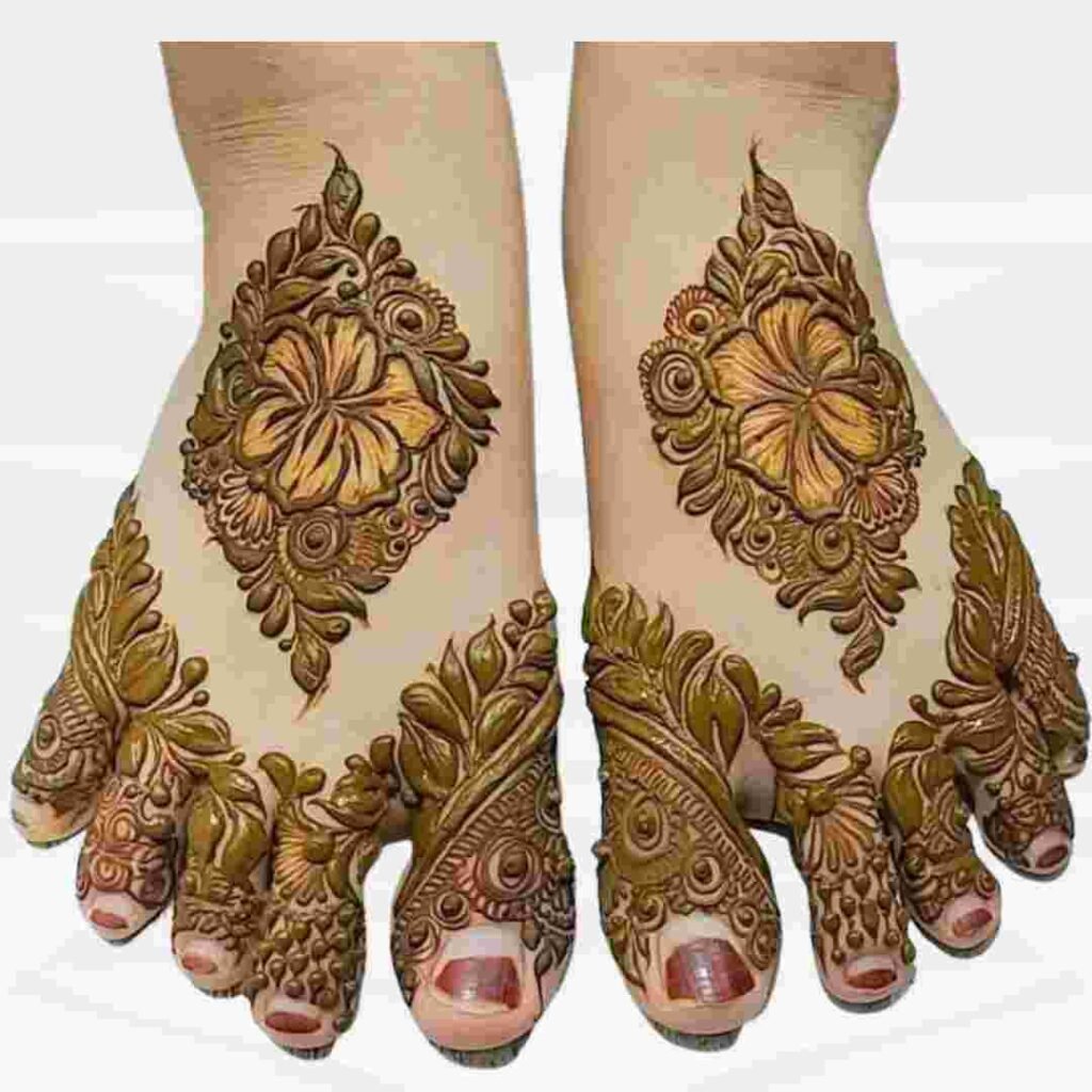 Leg Mehndi Design Khafif