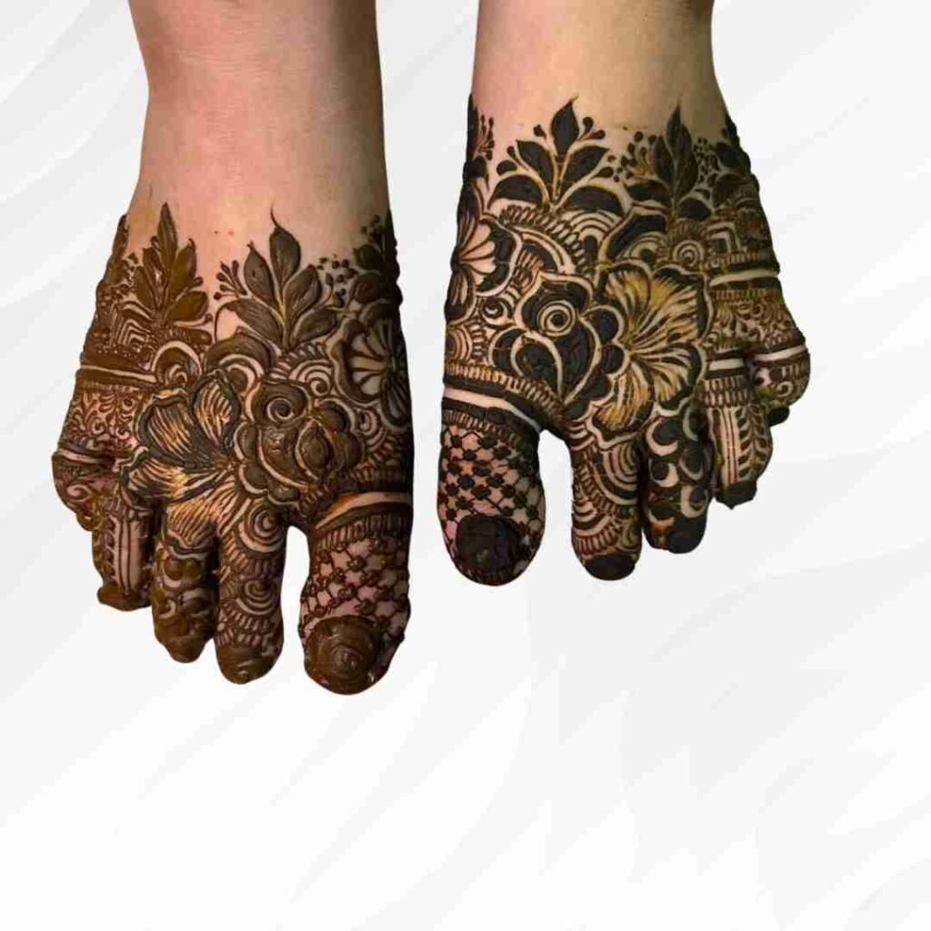 Leg Mehndi Design Khafif