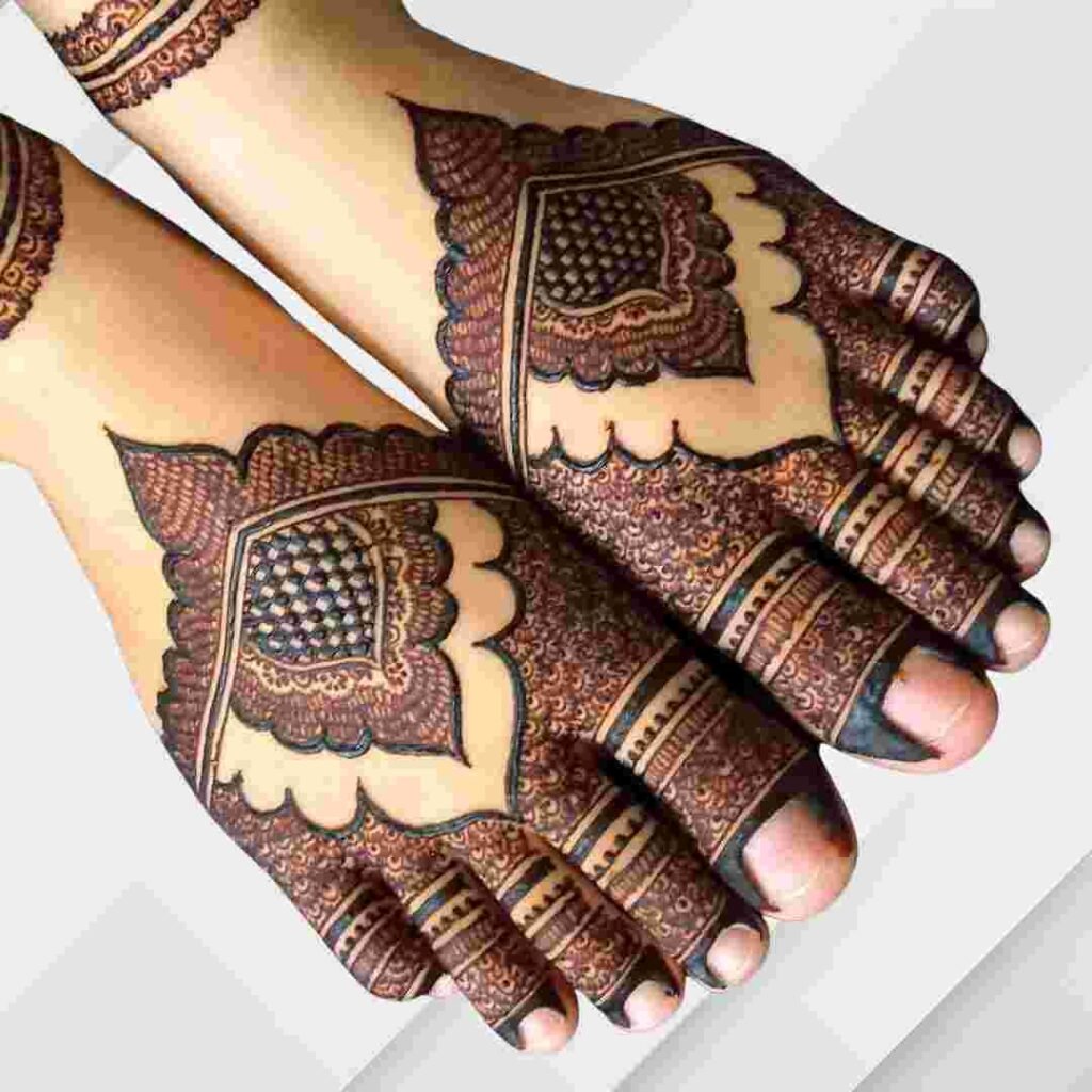 Simple Leg Mehndi Design Khafif