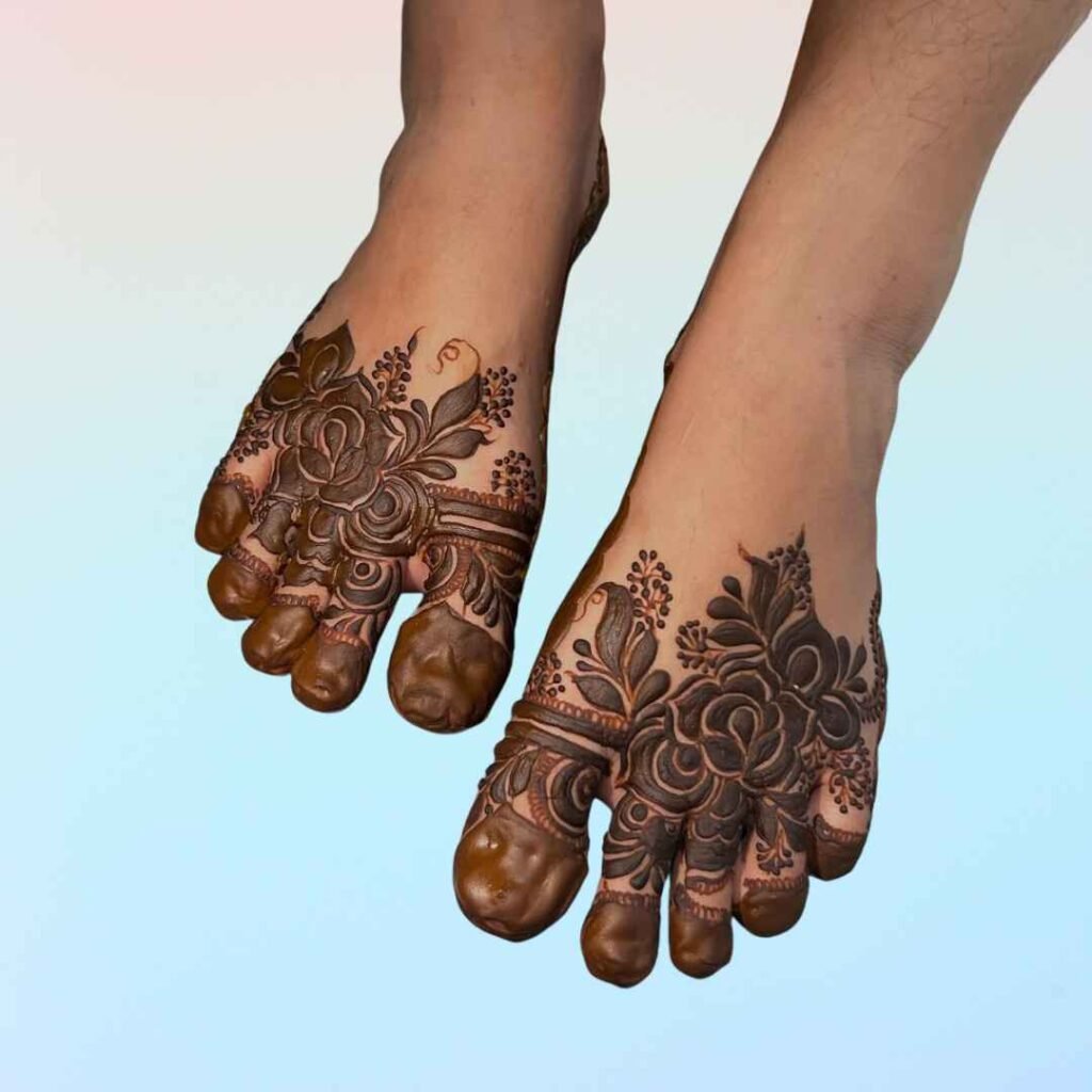 Leg Mehndi Design Khafif