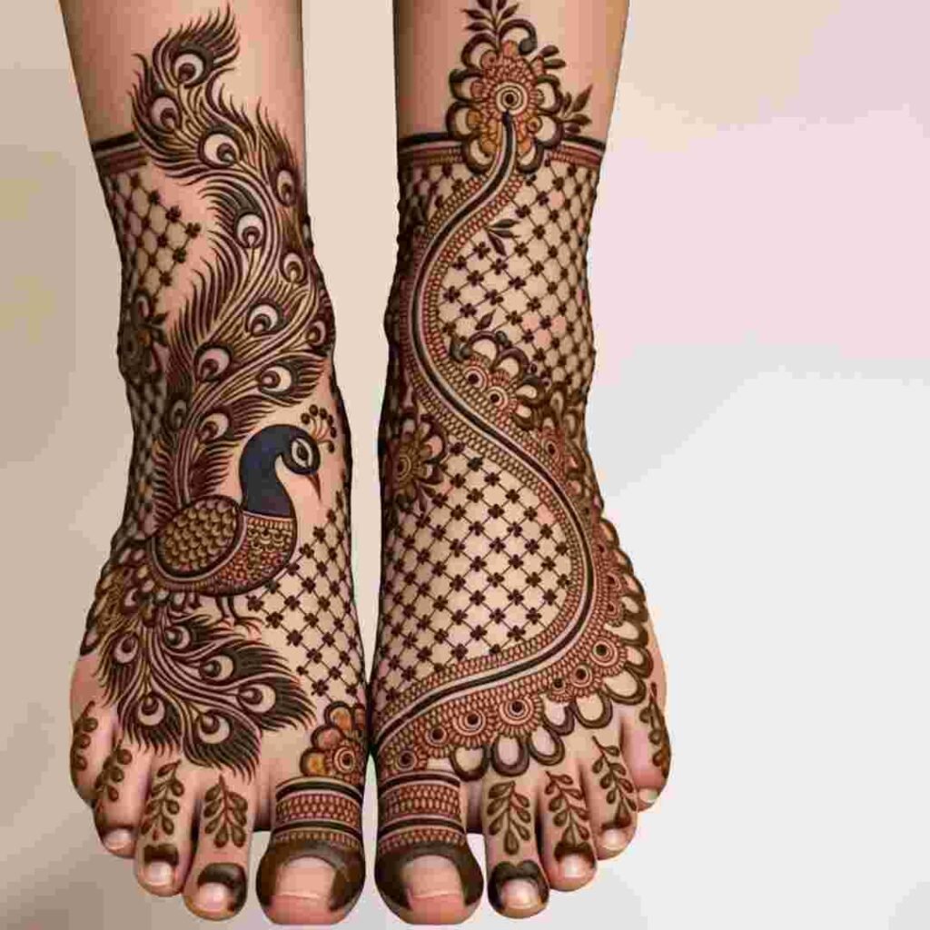 Leg Mehndi Design Khafif