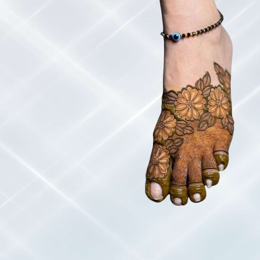 Leg Mehndi Design Khafif