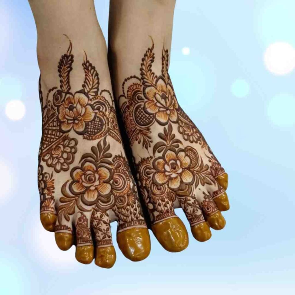 Leg Mehndi Design Khafif