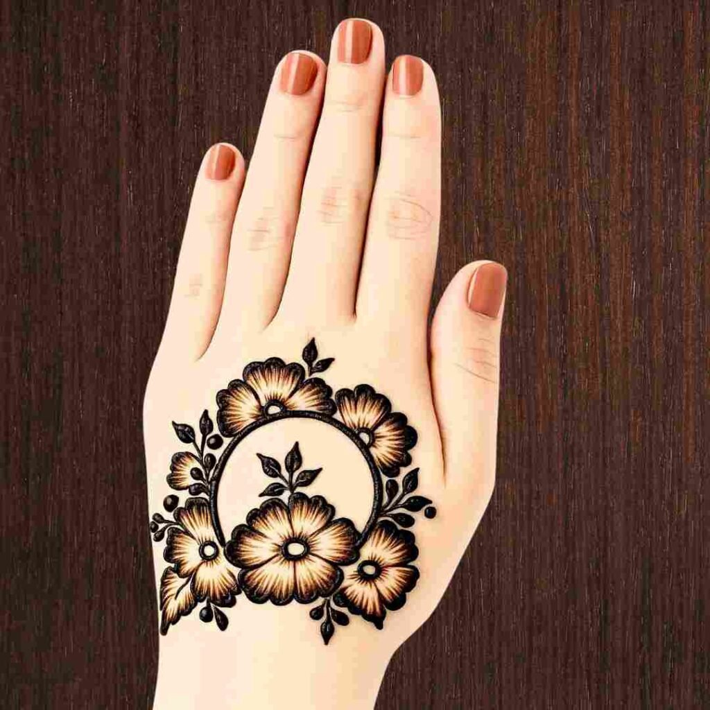 Simple Lotus Mehndi Design