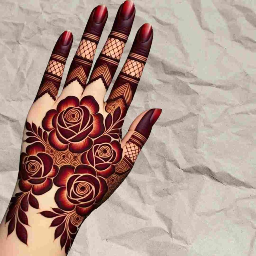 Simple Lotus Mehndi Design