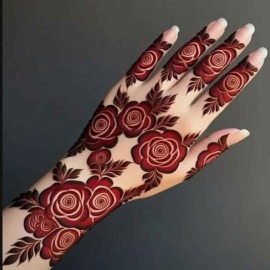 Simple Lotus Mehndi Design