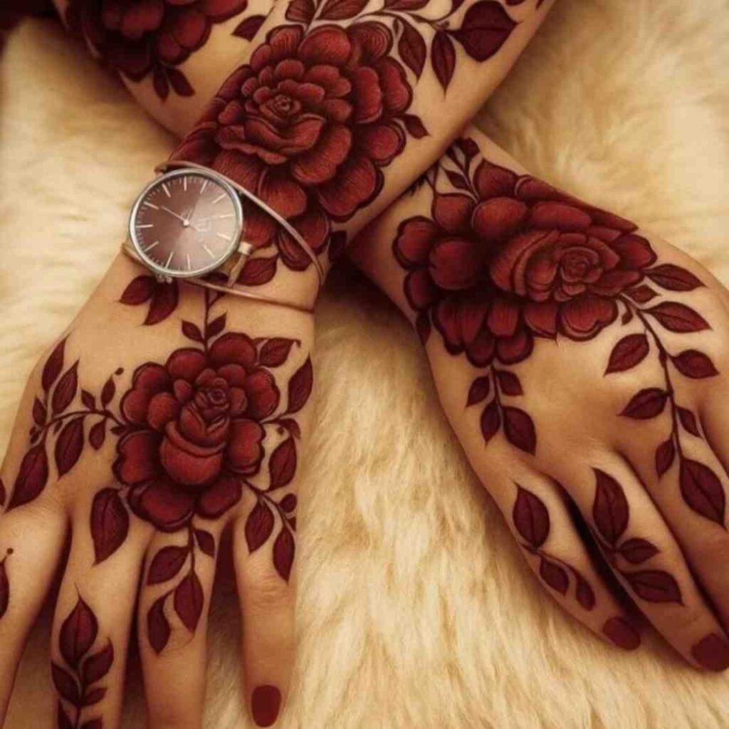 Simple Lotus Mehndi Design