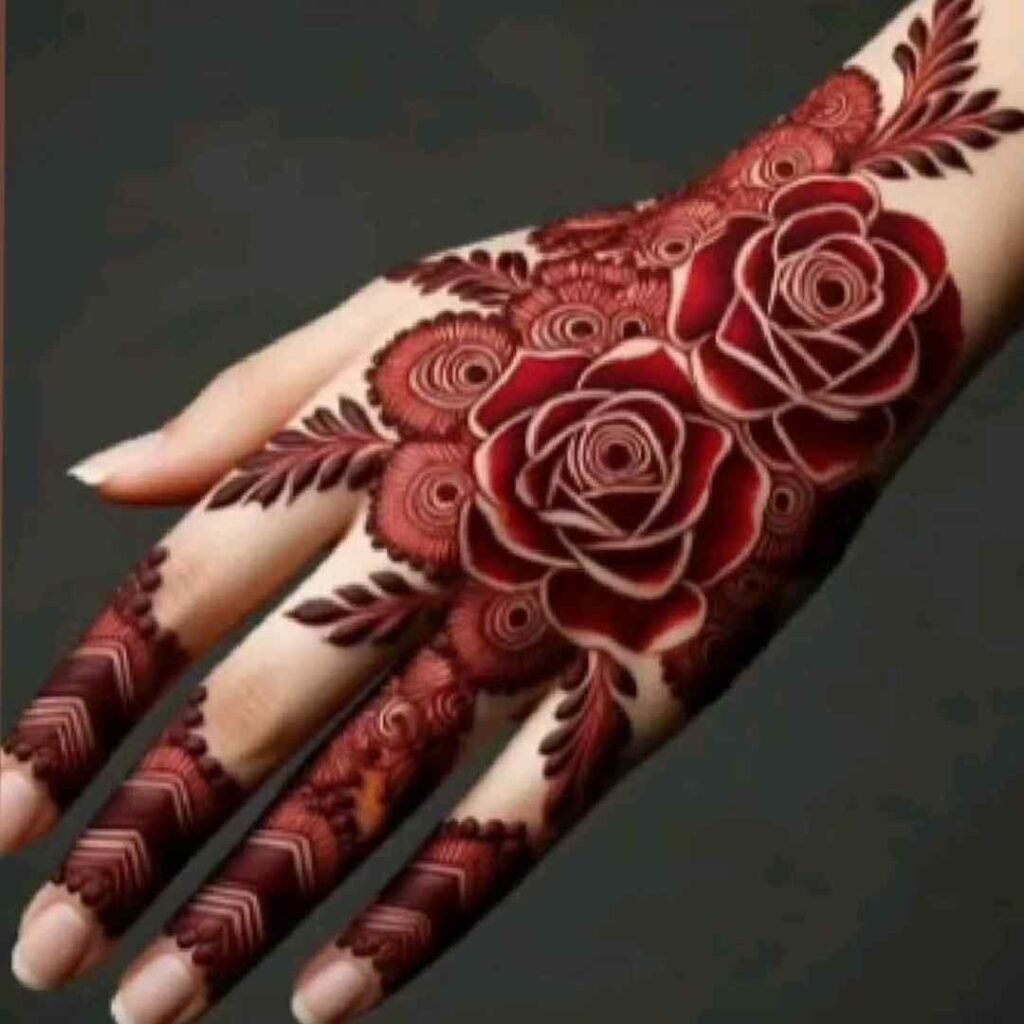 Simple Lotus Mehndi Design