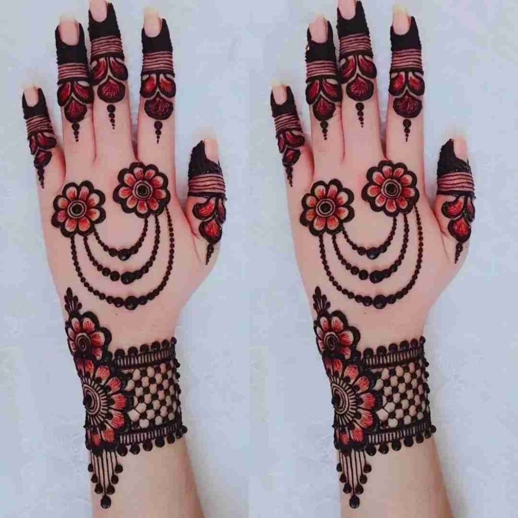 Simple Lotus Mehndi Design
