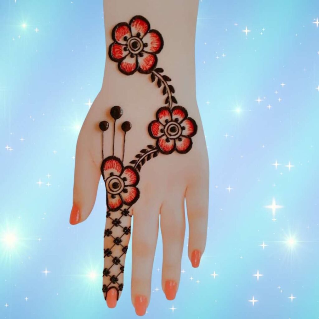 Simple Lotus Mehndi Design