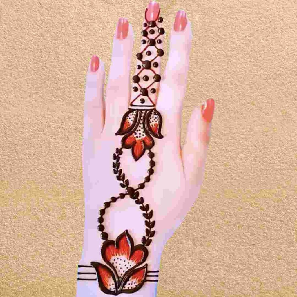 Easy Lotus Mehndi Design