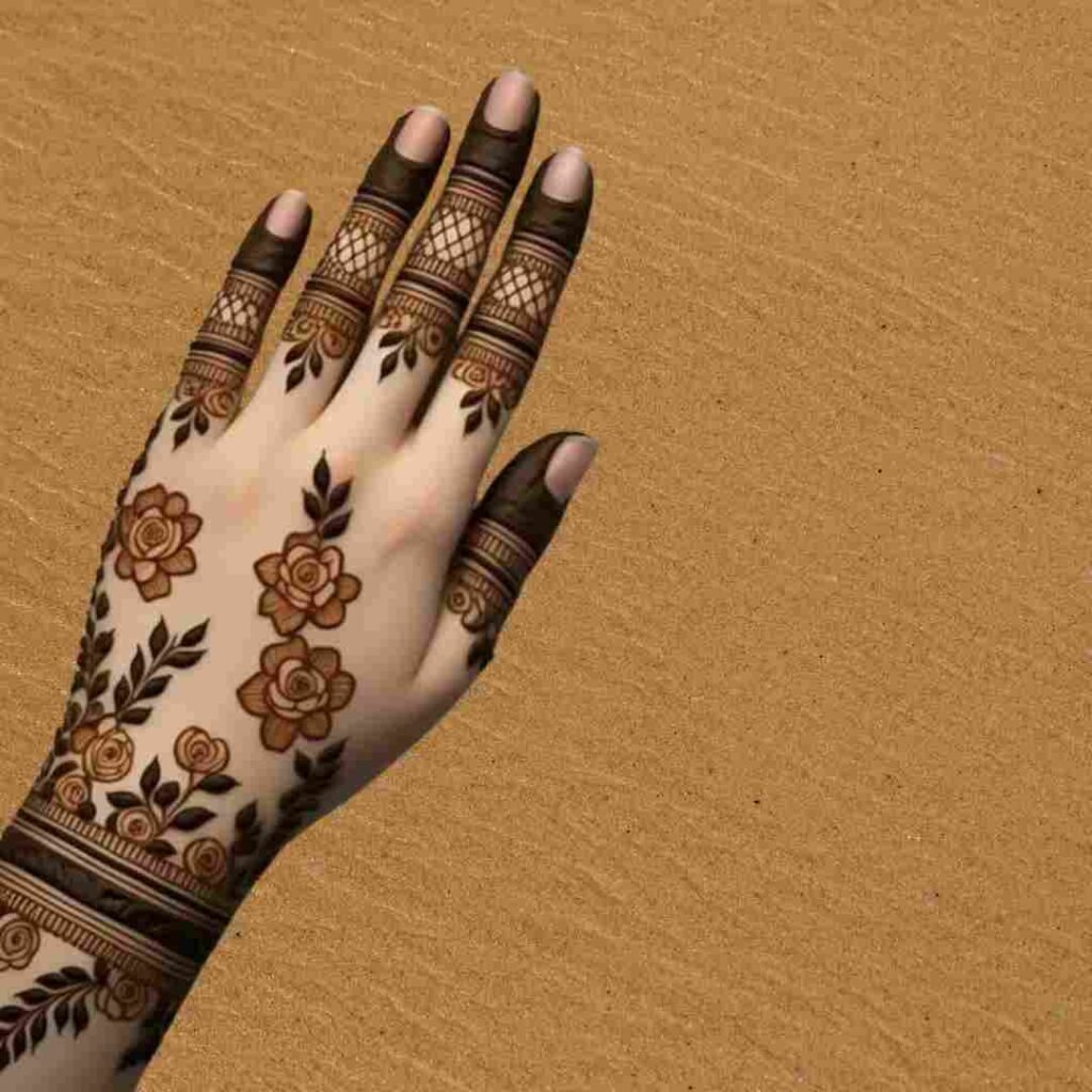 Easy Lotus Mehndi Design