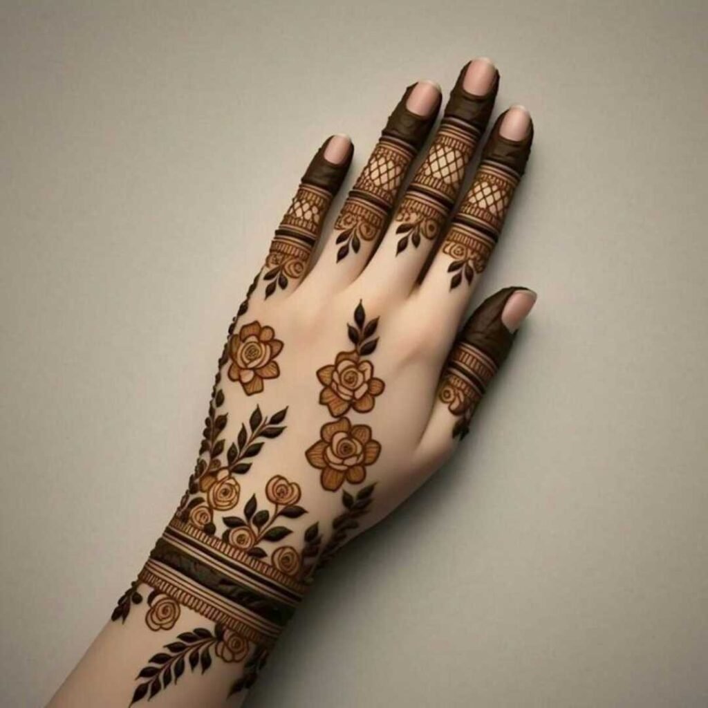 Easy Lotus Mehndi Design