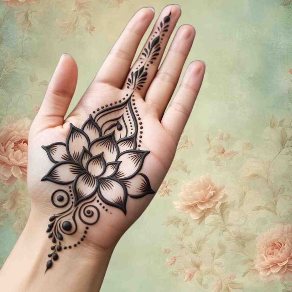 Lotus Mehndi Design Images
