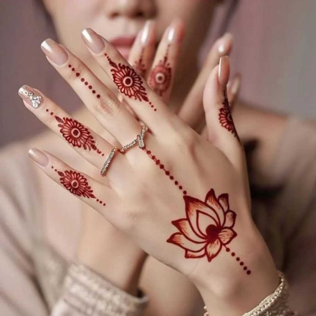 Lotus Mehndi Design Images