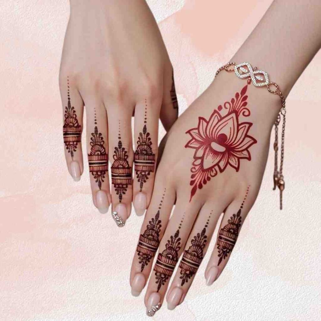 Lotus Mehndi Design Images