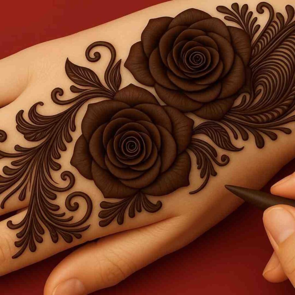 Lotus Flower Simple Lotus Mehndi Design