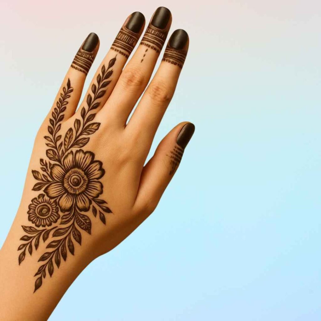 Lotus Mehndi Design 