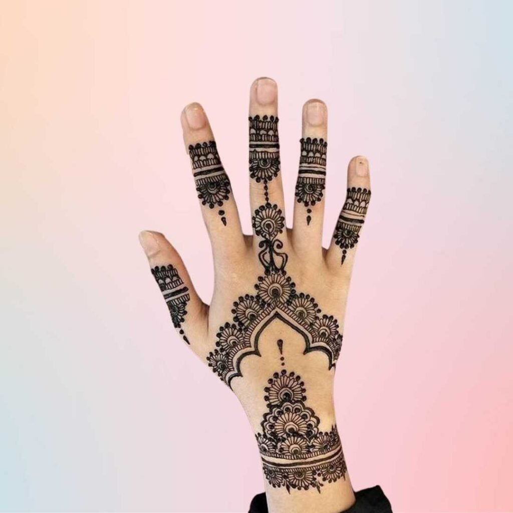 Simple Mehndi Design Back Hand