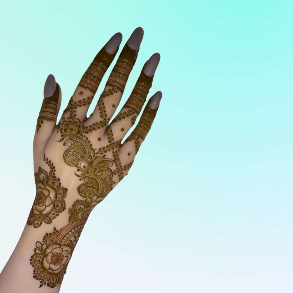 Simple Mehndi Design Back Hand