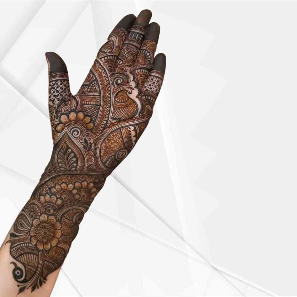 Aesthetic Mehndi Design Front Hand