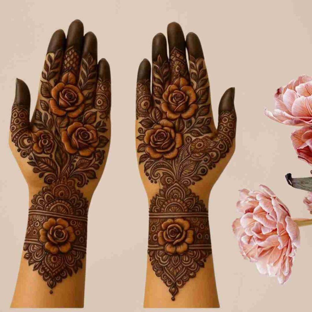 Very Easy Mehndi Design Front Hand