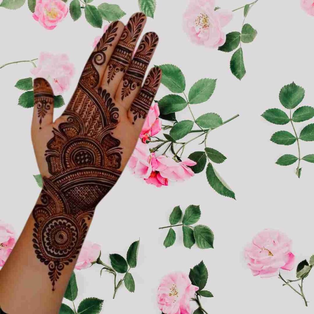 Very Easy Mehndi Design Front Hand