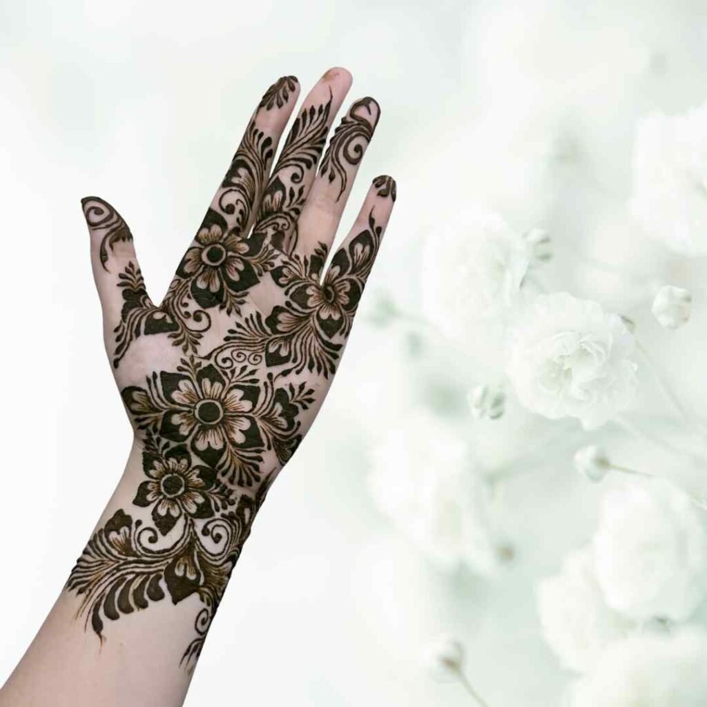 Very Easy Mehndi Design Front Hand