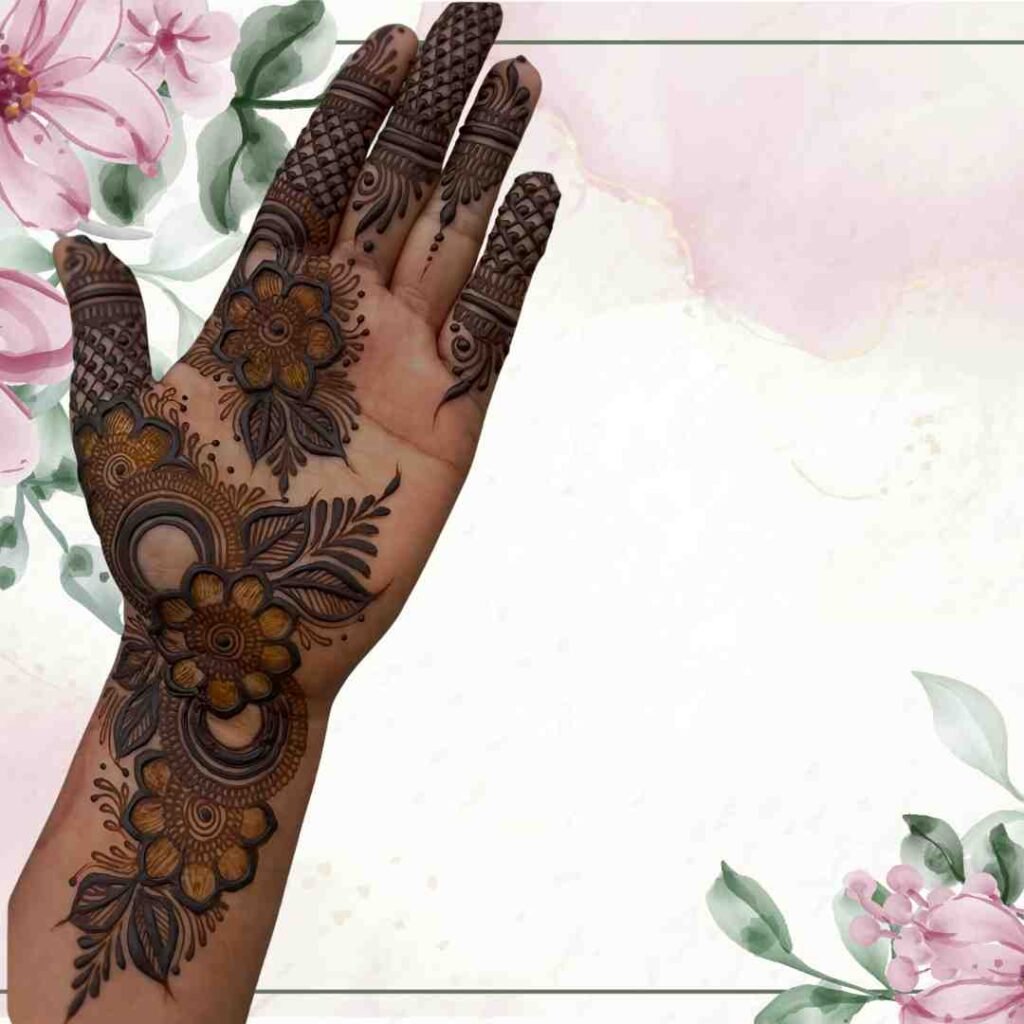 Very Easy Mehndi Design Front Hand