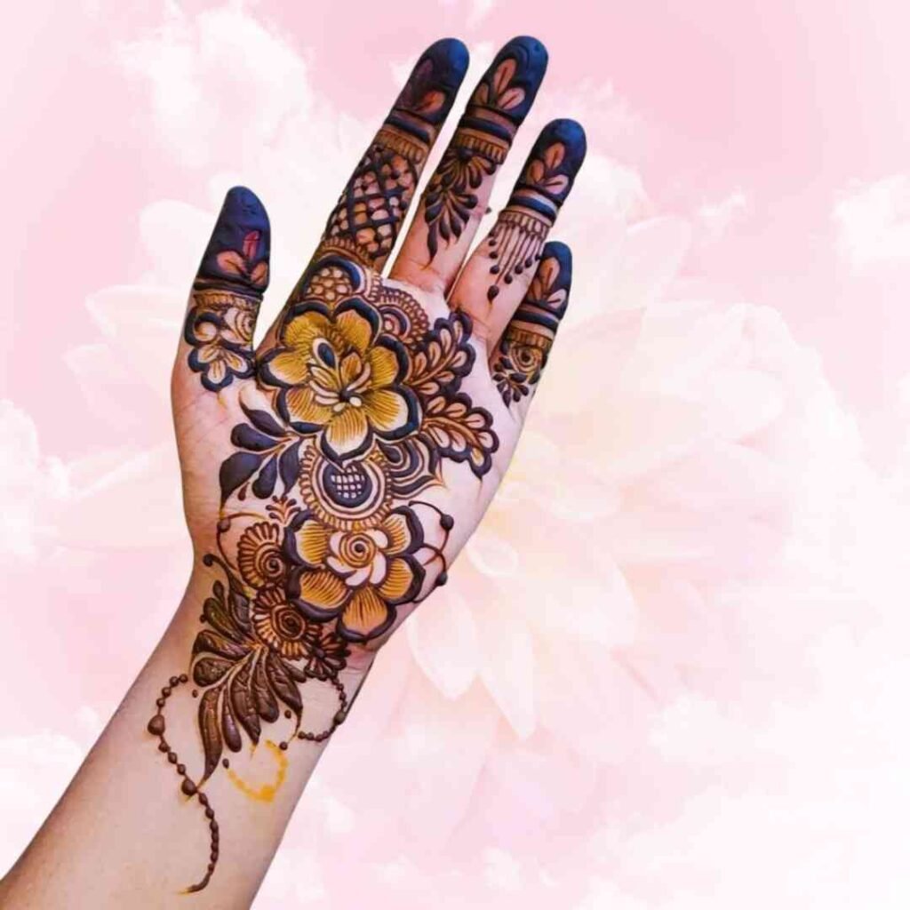 Very Easy Mehndi Design Front Hand