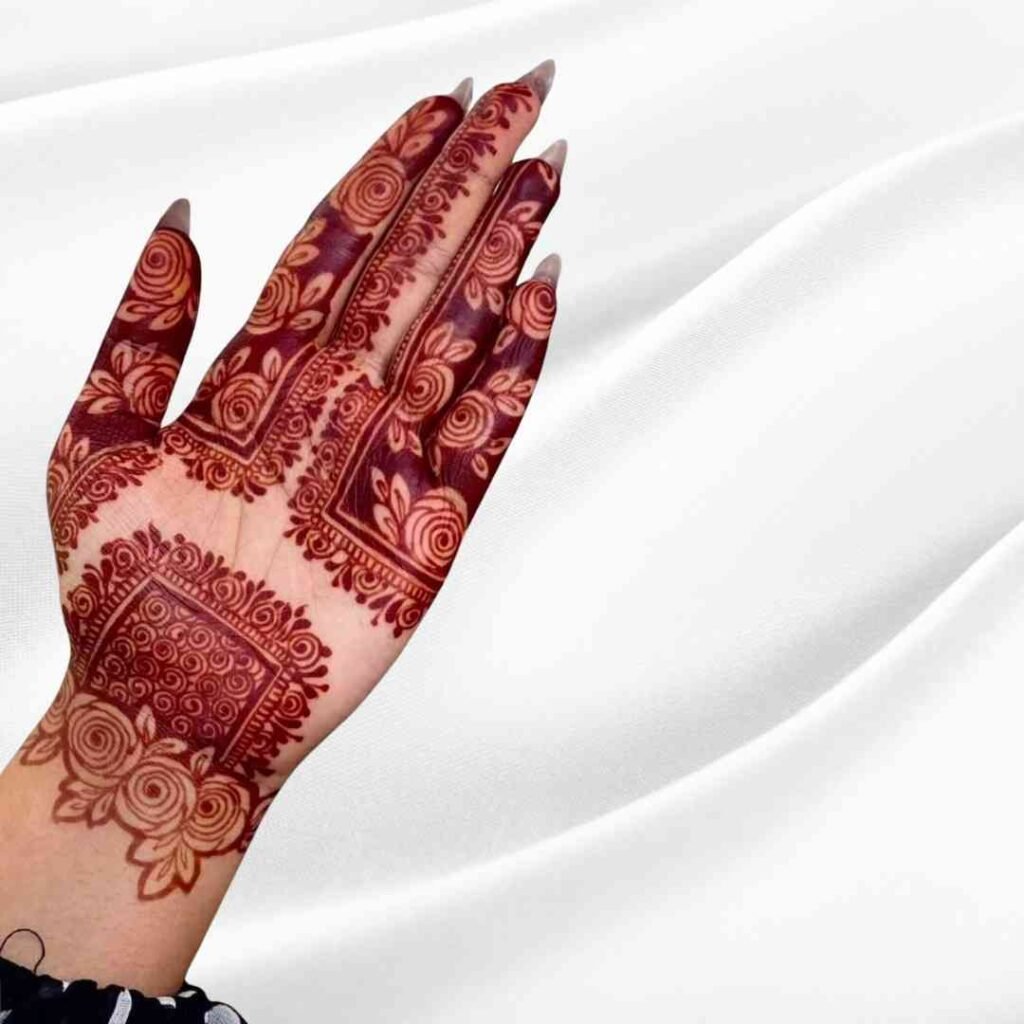Simple Mehndi Design Front Hand