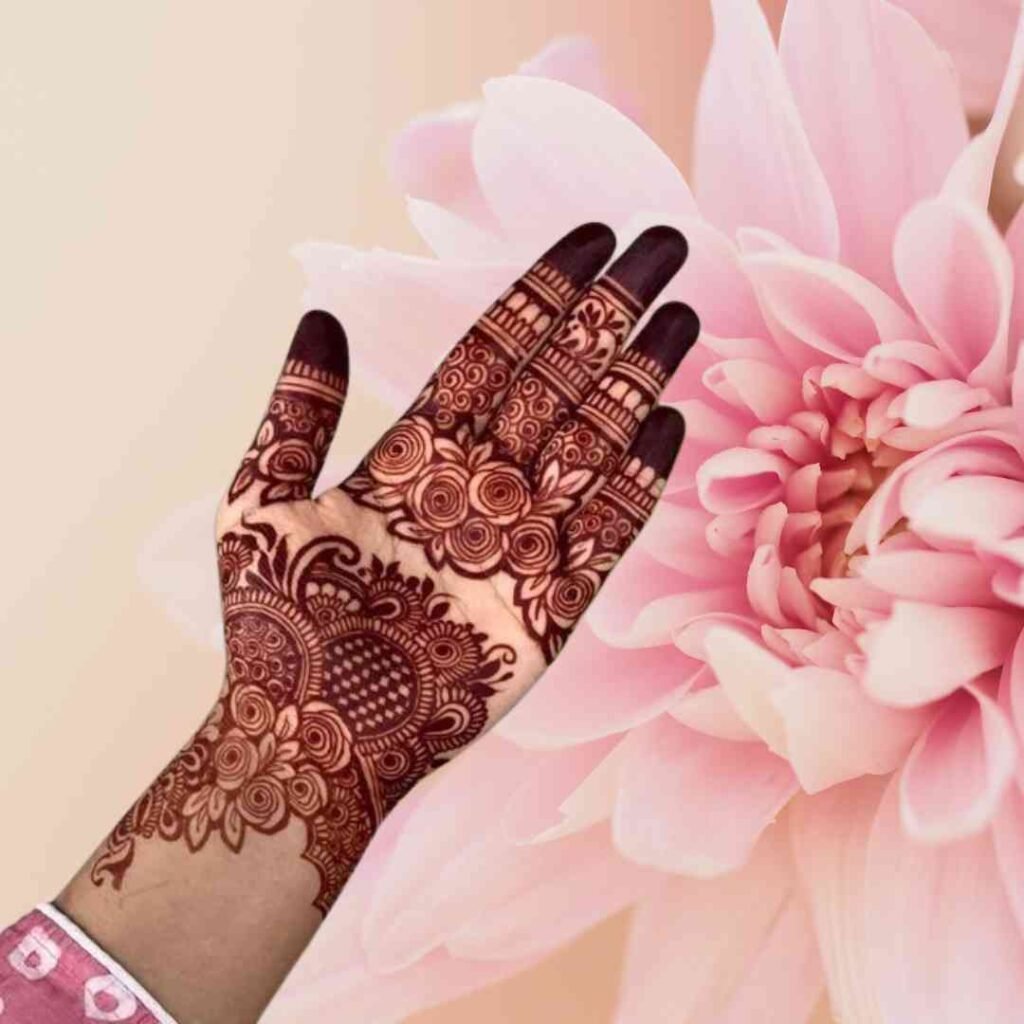 Simple Mehndi Design Front Hand
