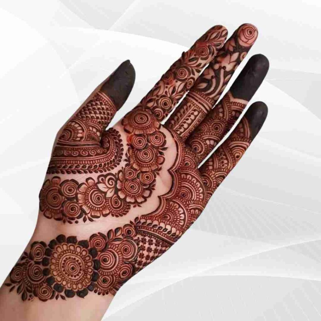 Simple Mehndi Design Front Hand