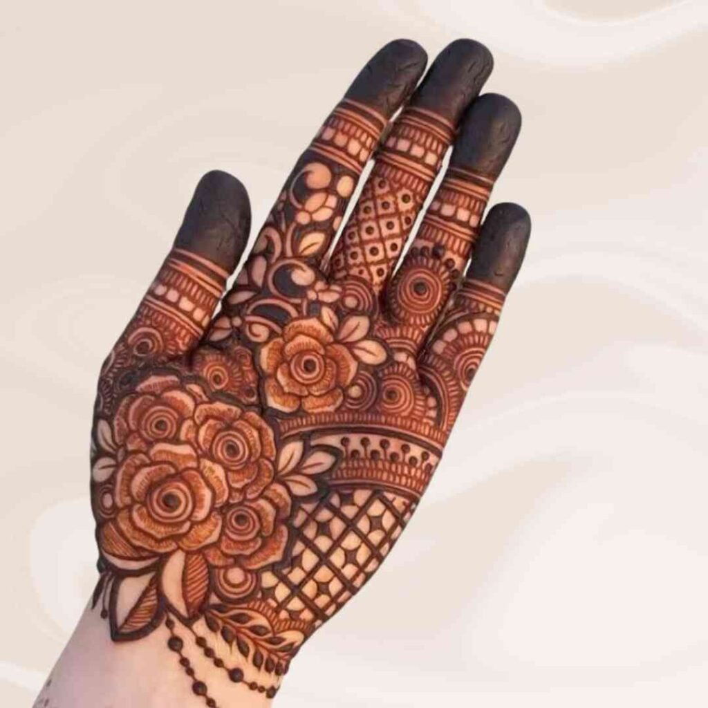 Aesthetic Mehndi Design Front Hand