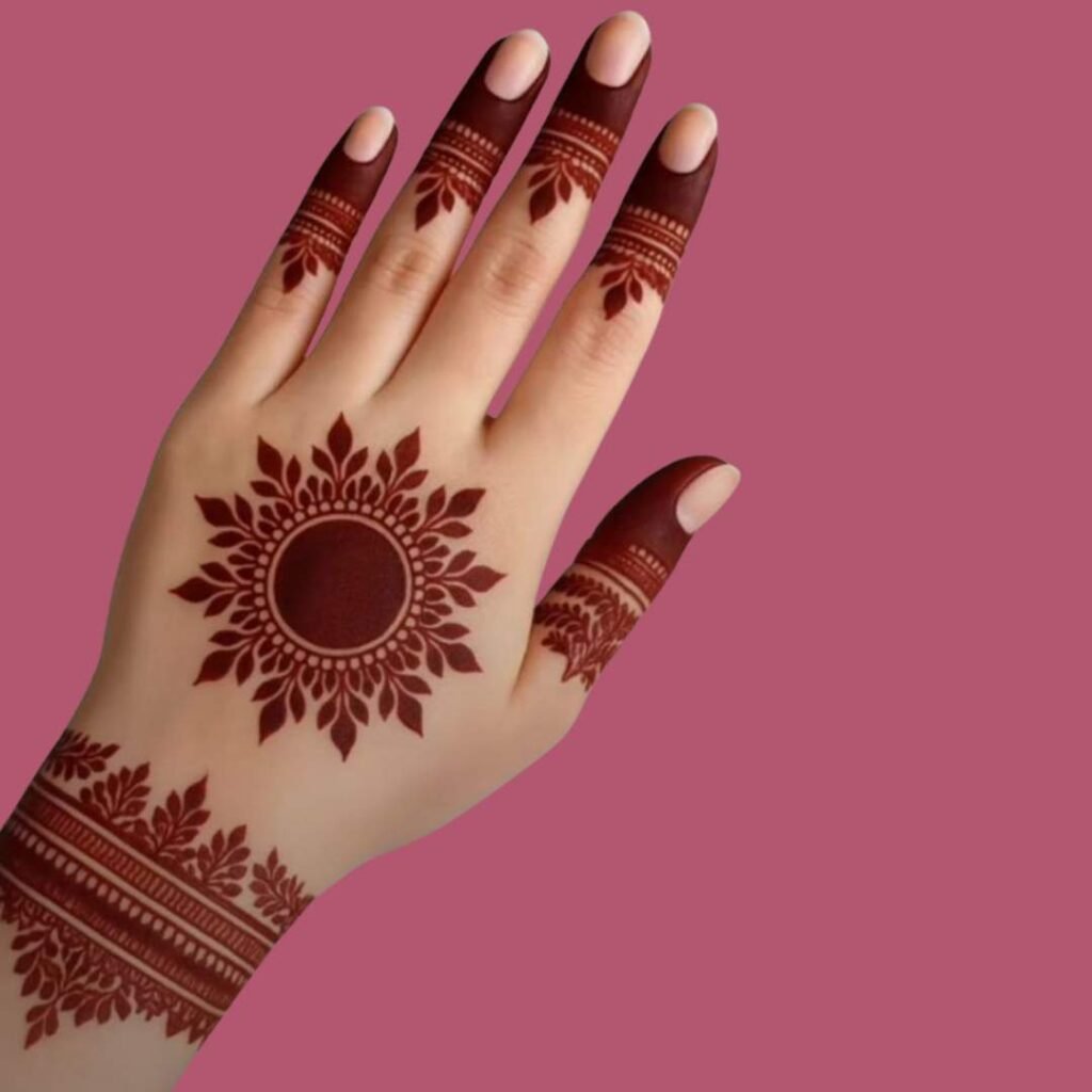 Easy Minimal Mehndi Design