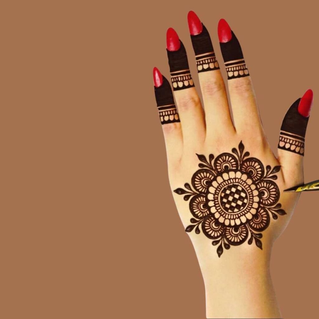 Modern Minimal Mehndi Design