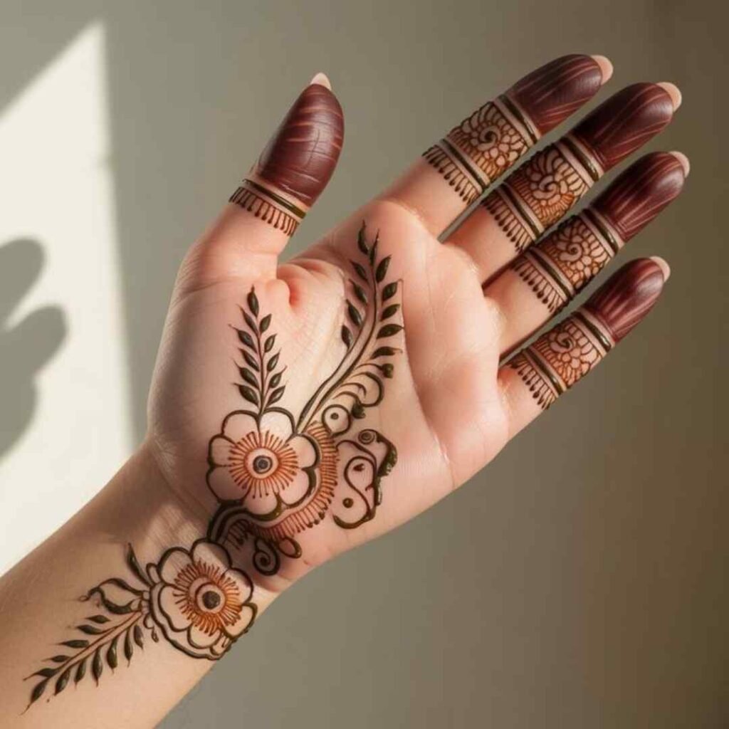 Modern Minimal Mehndi Design