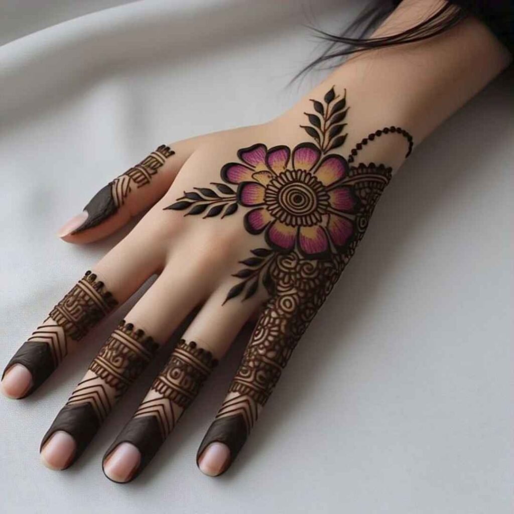Modern Minimal Mehndi Design
