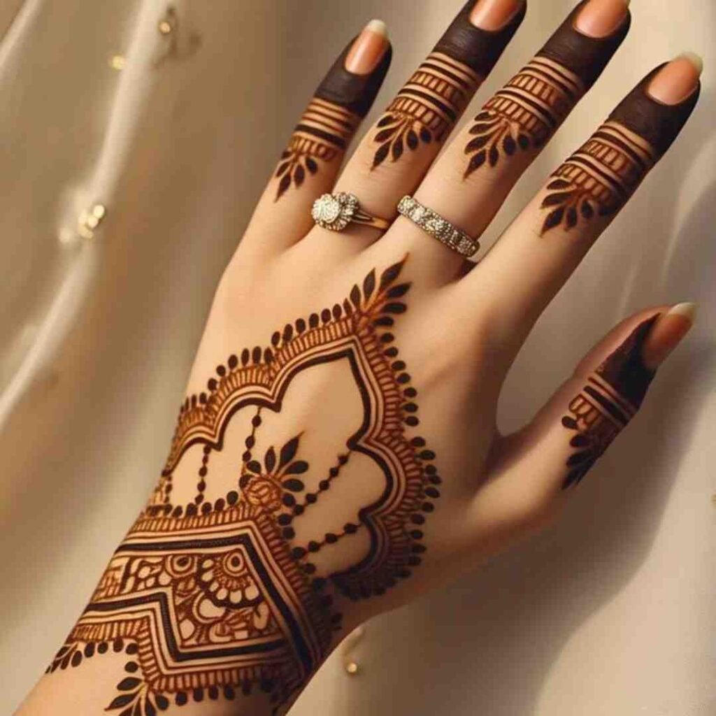 Modern Minimal Mehndi Design